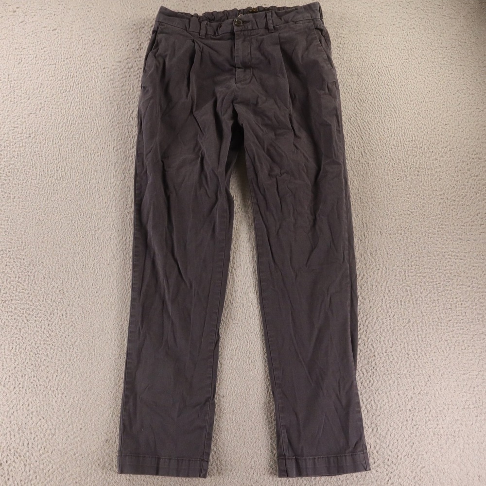 Doppelganger Pants Mens 30x30 Gray Cotton Twill Roma Flat Front Chino